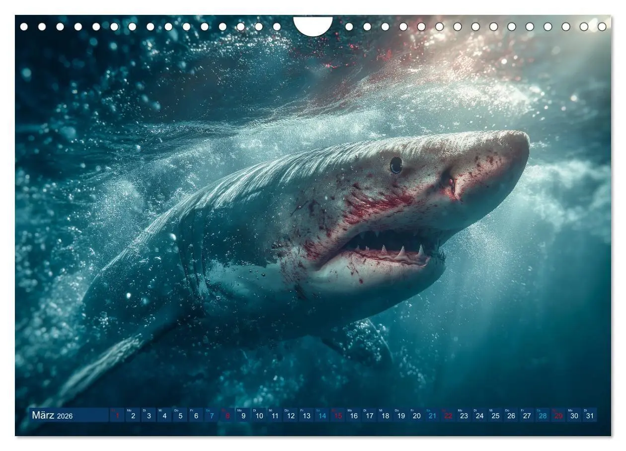 Bild: 9783516689075 | Hai Kalender - Mächtige Haie der Ozeane und geheimnisvollen...