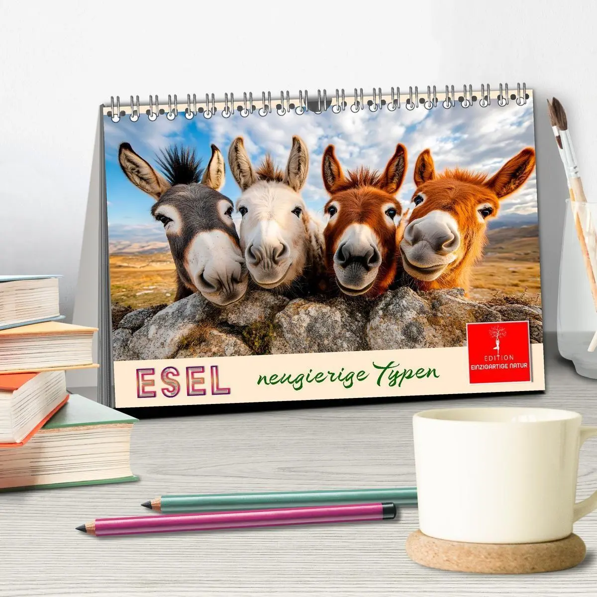 Bild: 9783516759075 | Esel - neugierige Typen (Tischkalender 2027 DIN A5 quer), CALVENDO...