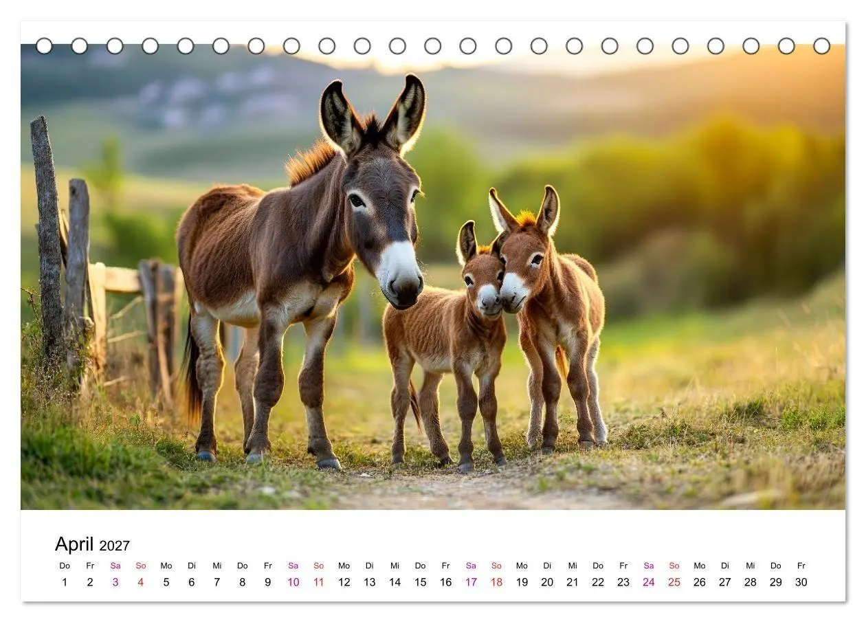 Bild: 9783516759075 | Esel - neugierige Typen (Tischkalender 2027 DIN A5 quer), CALVENDO...
