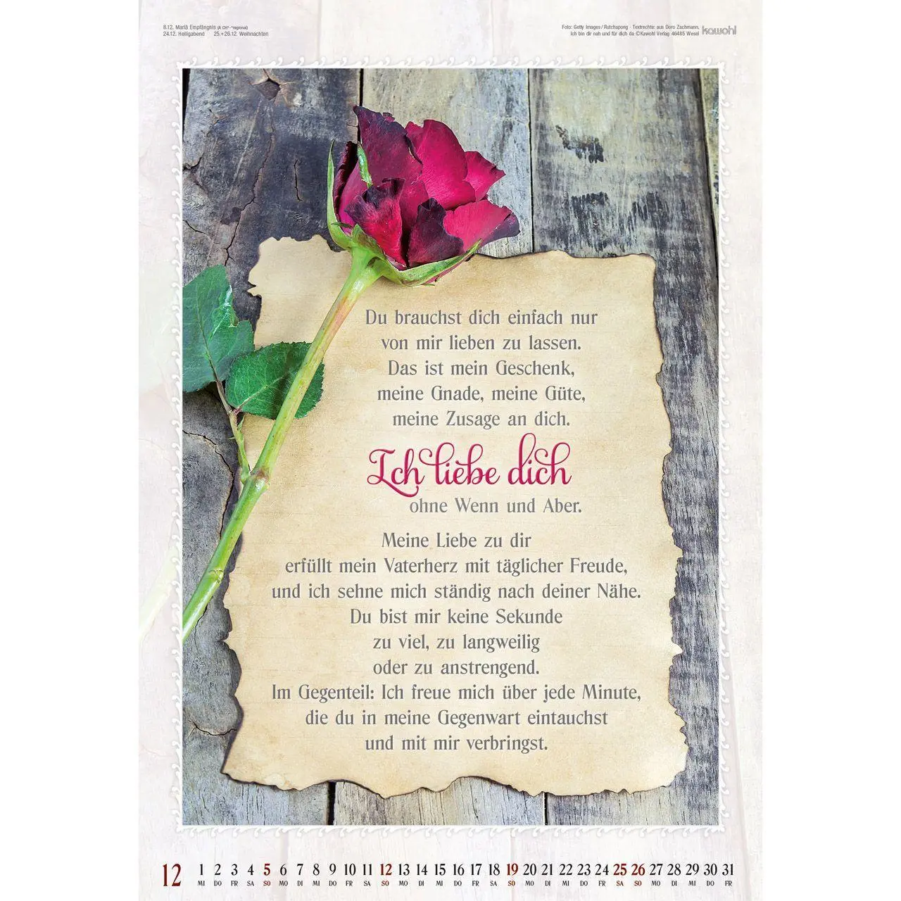 Bild: 9783754809075 | Ich bin da, dir ganz nah 2027 | Doro Zachmann | Kalender | 14 S.