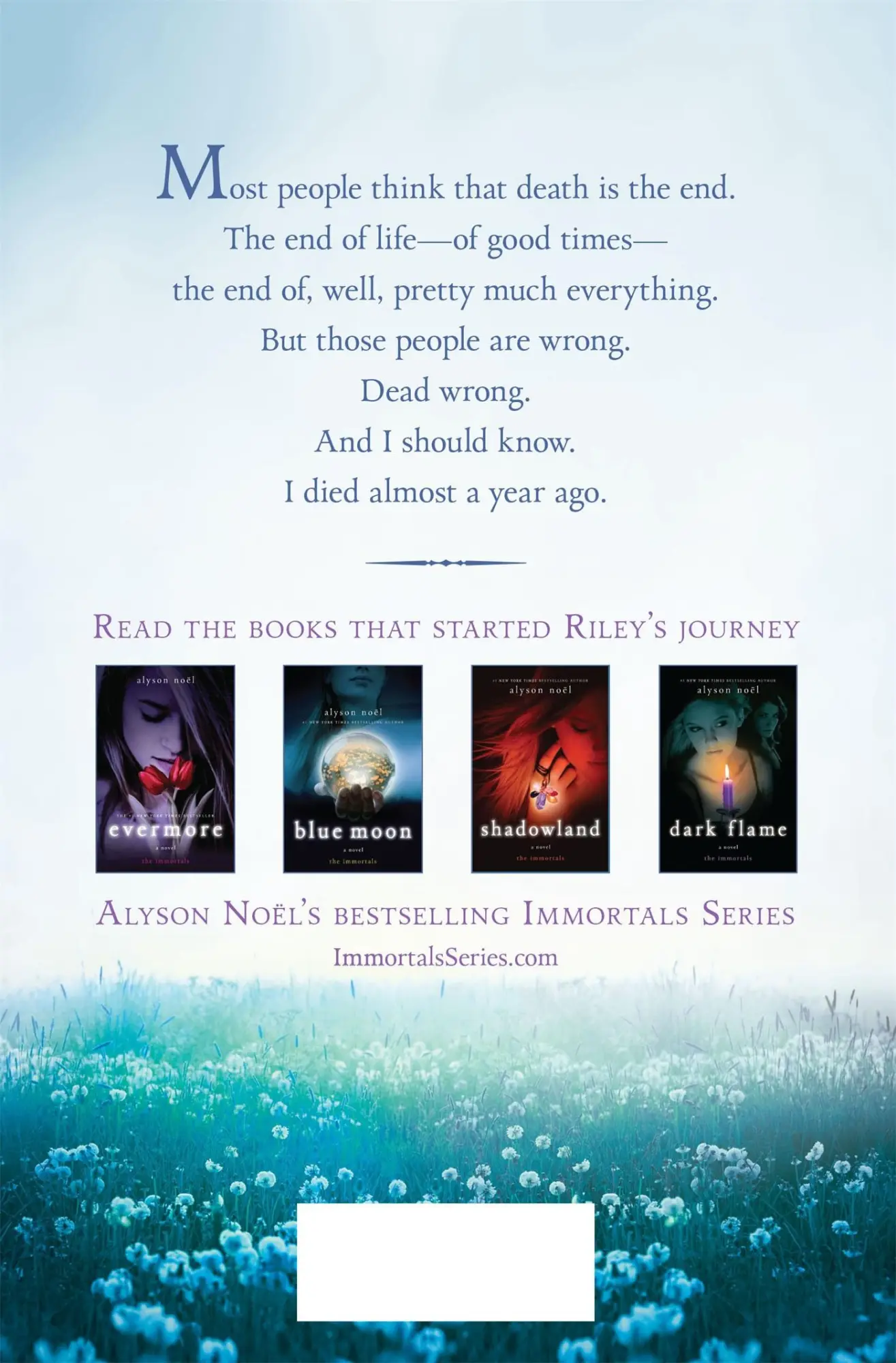 Rückseite: 9780312629175 | Radiance | Alyson Noël | Taschenbuch | 184 S. | Englisch | 2010