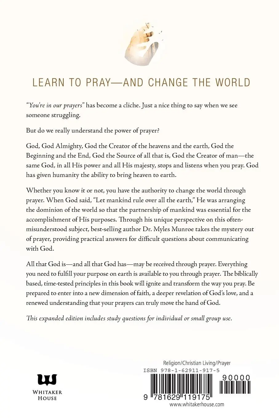 Rückseite: 9781629119175 | Understanding the Purpose and Power of Prayer | Myles Munroe | Buch