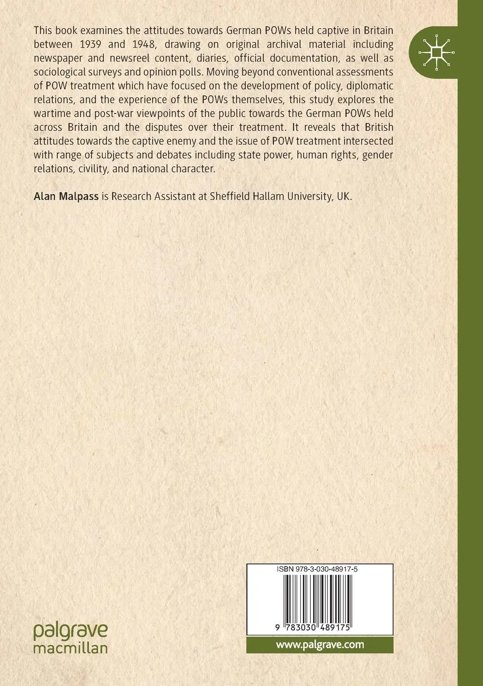 Rückseite: 9783030489175 | British Character and the Treatment of German Prisoners of War,...