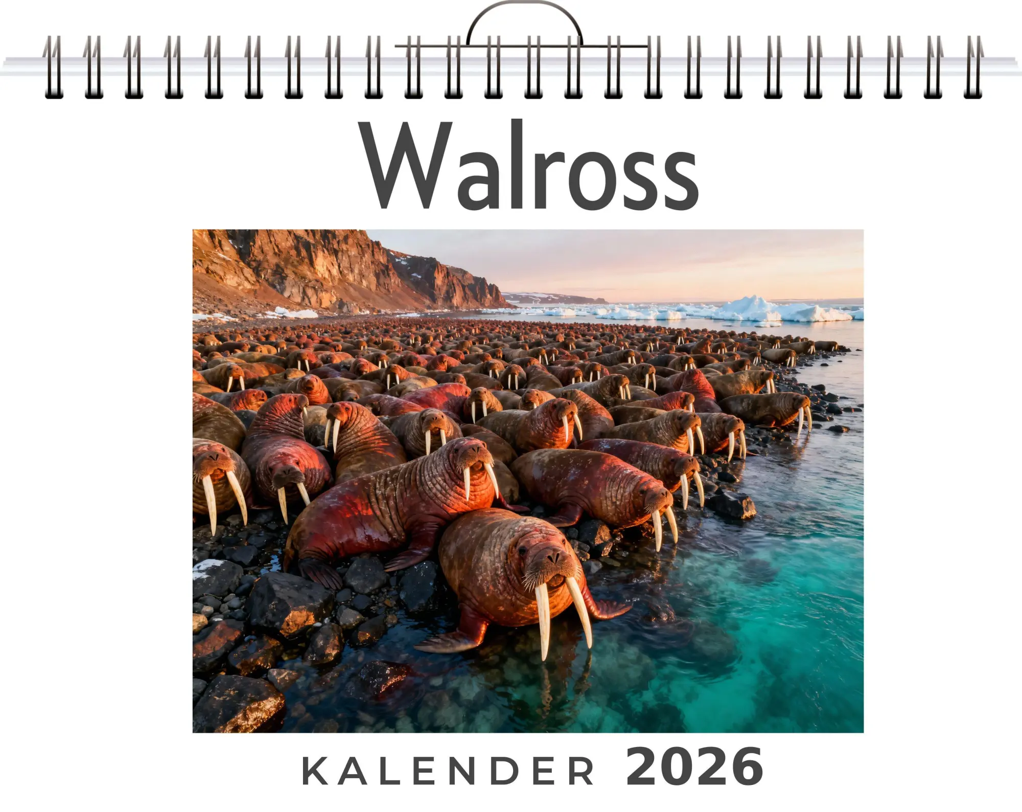 Cover: 9783695329175 | Walross | Aaron Fischer | Kalender | Deutsch | 2026 | FlipFlop