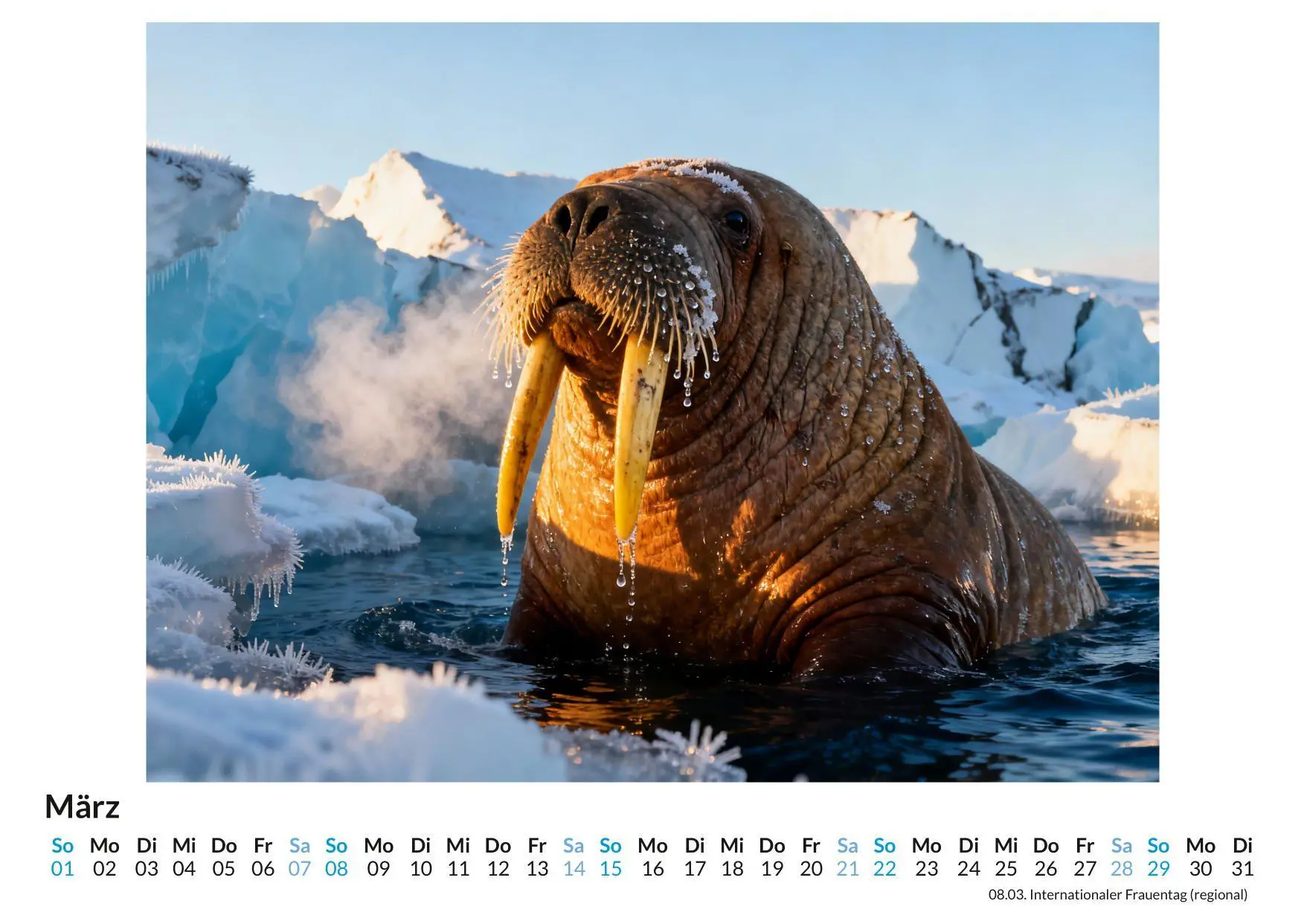 Bild: 9783695329175 | Walross | Aaron Fischer | Kalender | Deutsch | 2026 | FlipFlop