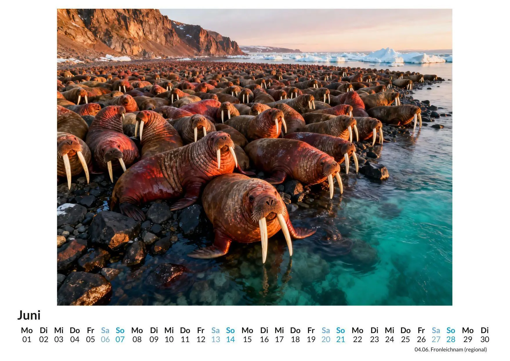 Bild: 9783695329175 | Walross | Aaron Fischer | Kalender | Deutsch | 2026 | FlipFlop