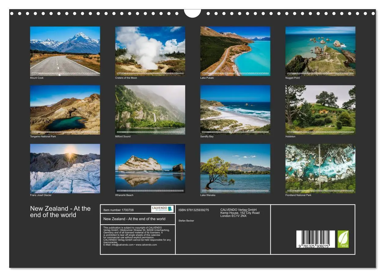 Bild: 9781325939275 | New Zealand - At the end of the world (Wall Calendar 2025 DIN A3...
