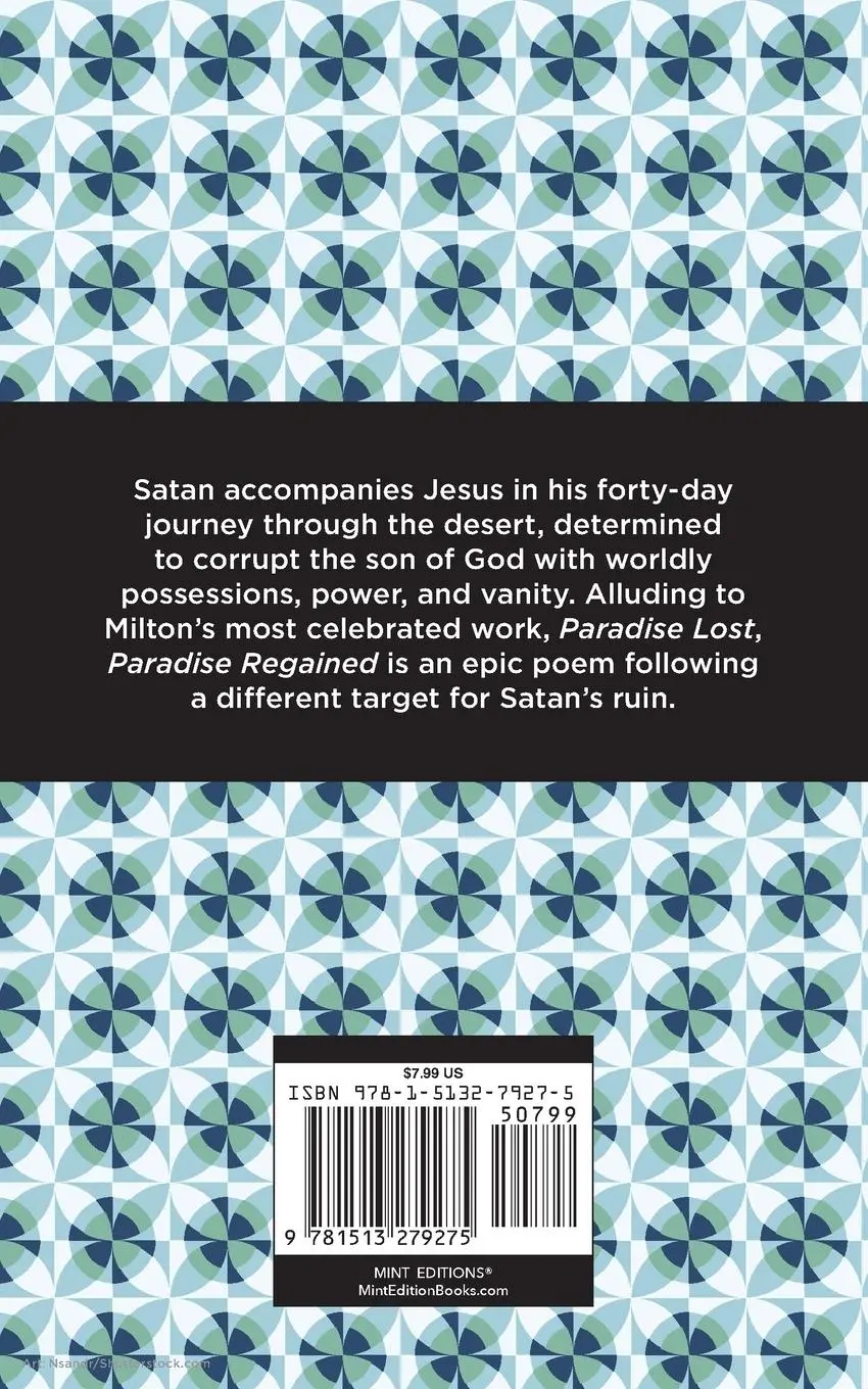 Rückseite: 9781513279275 | Paradise Regained | John Milton | Taschenbuch | Englisch | 2021