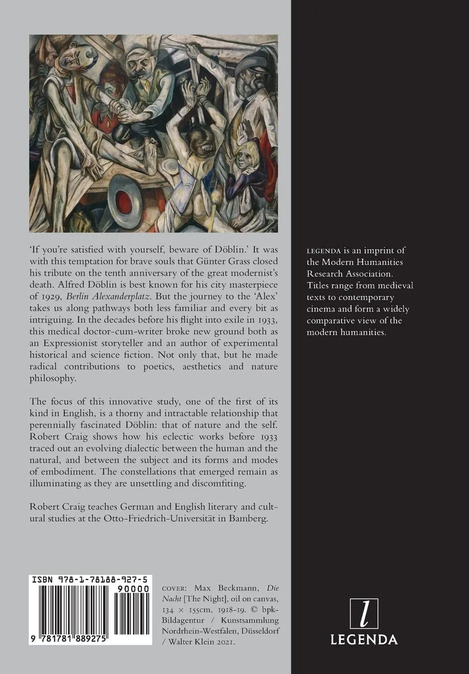 Rückseite: 9781781889275 | Alfred Döblin | Monsters, Cyborgs and Berliners 1900-1933 | Craig