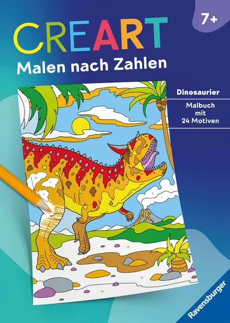 Cover: 9783473489275 | CreArt Malen nach Zahlen ab 7: Dinosaurier | Stefan Richter | Buch