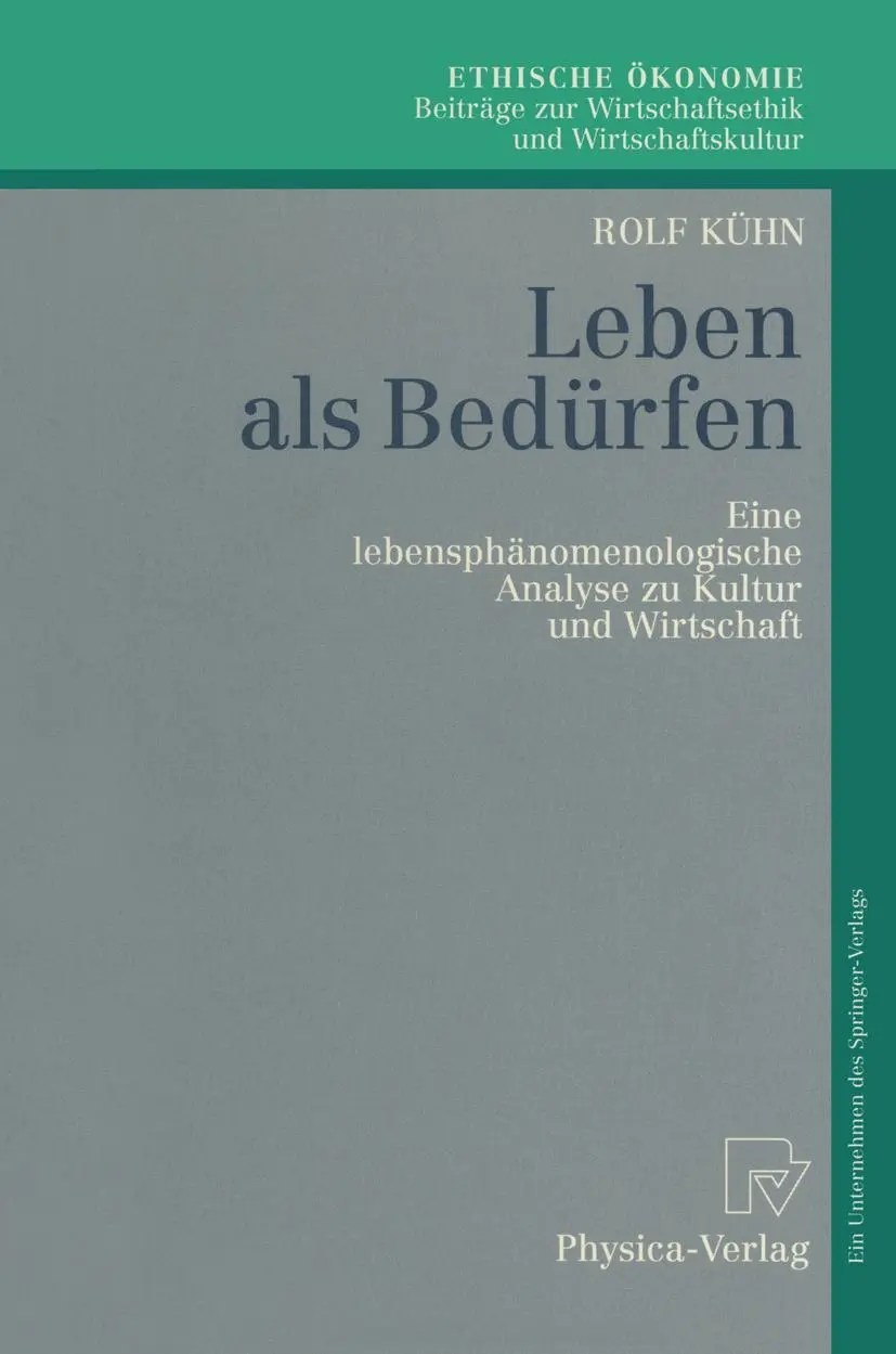 Cover: 9783790809275 | Leben als Bedürfen | Rolf Kühn | Taschenbuch | xii | Deutsch | 1996