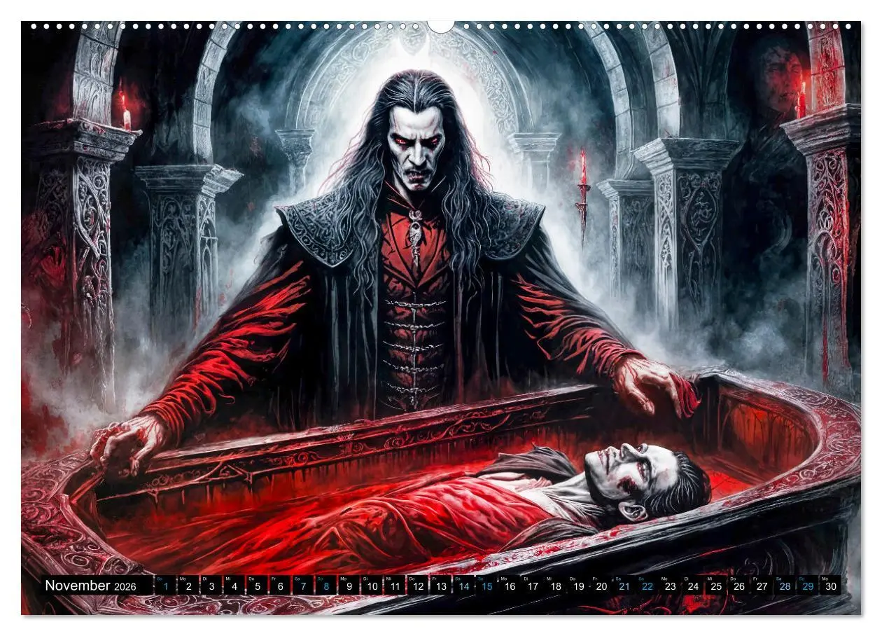 Bild: 9783457259375 | Finsternis der Vampire - Mystischer düsterer Fantasy Kalender...