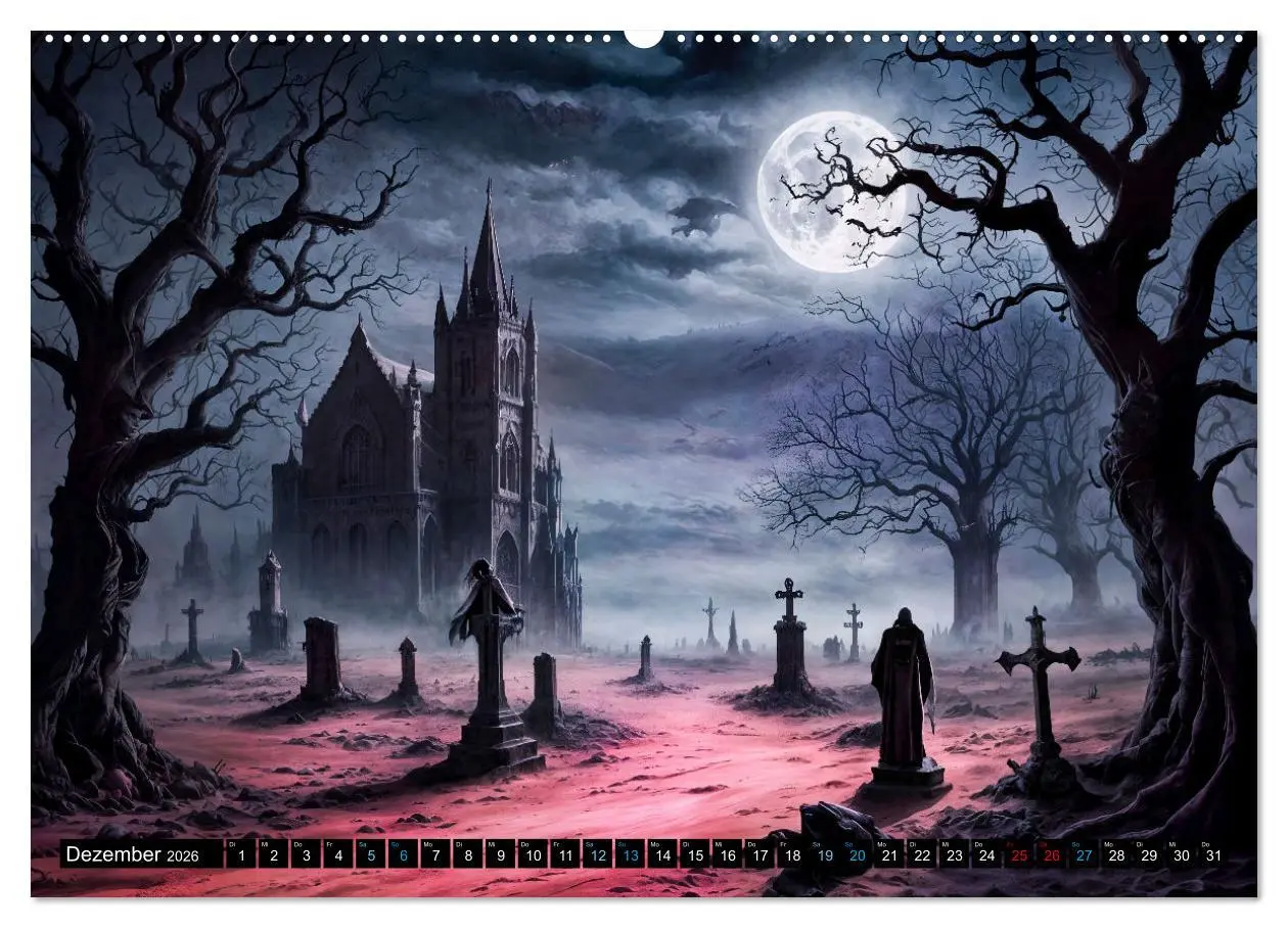 Bild: 9783457259375 | Finsternis der Vampire - Mystischer düsterer Fantasy Kalender...