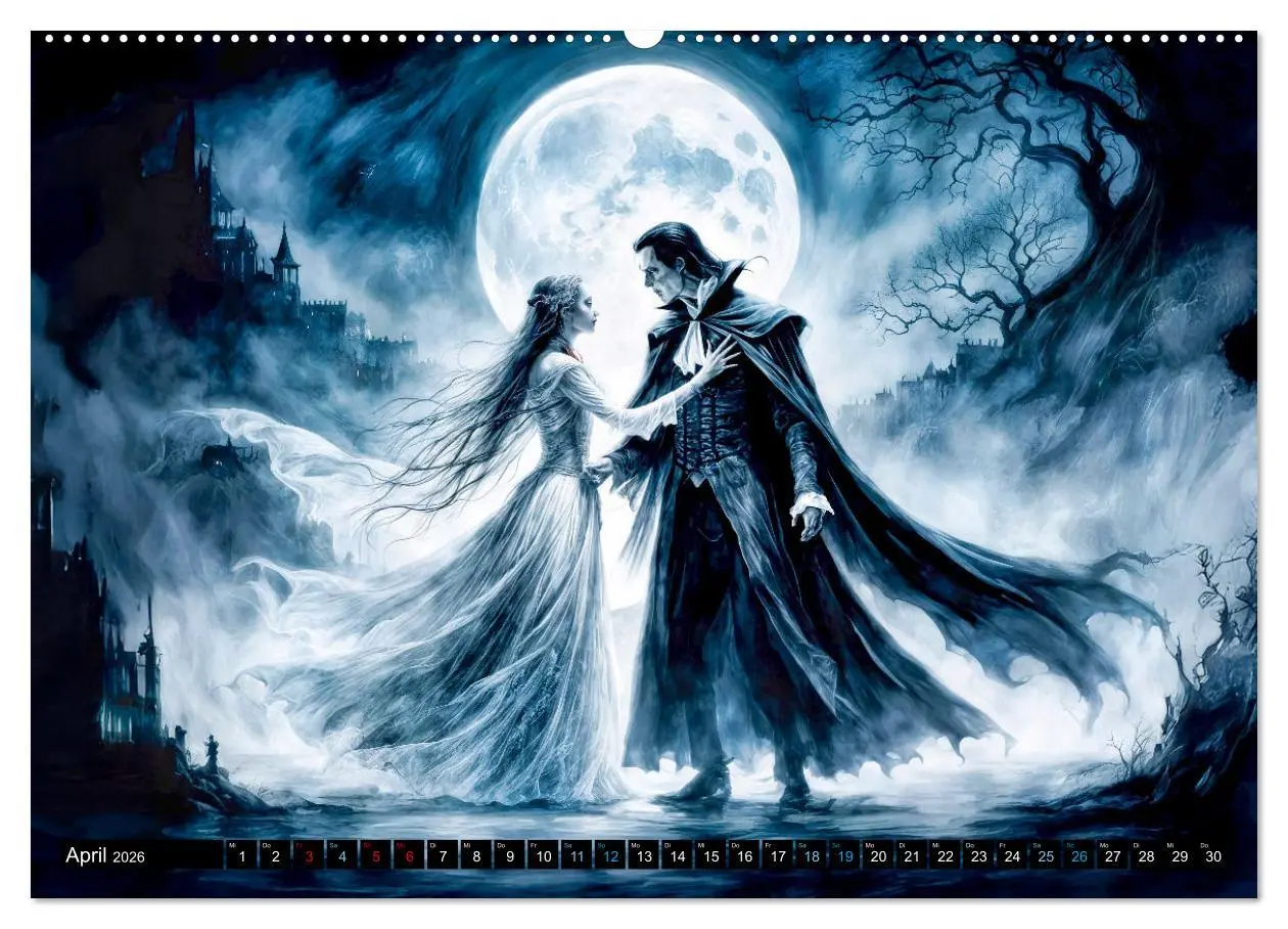 Bild: 9783457259375 | Finsternis der Vampire - Mystischer düsterer Fantasy Kalender...