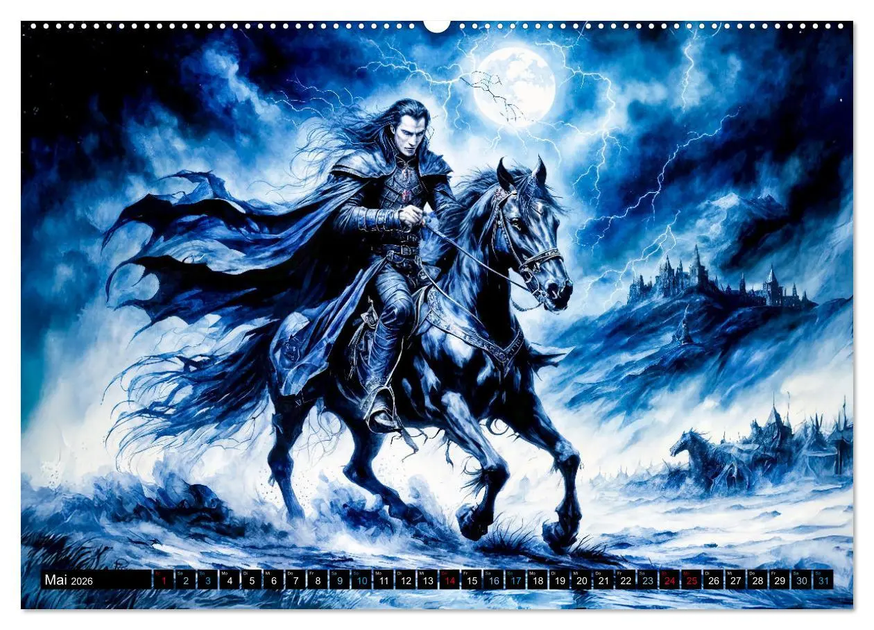 Bild: 9783457259375 | Finsternis der Vampire - Mystischer düsterer Fantasy Kalender...