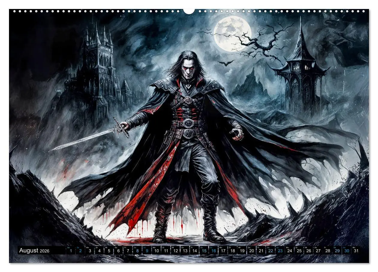 Bild: 9783457259375 | Finsternis der Vampire - Mystischer düsterer Fantasy Kalender...