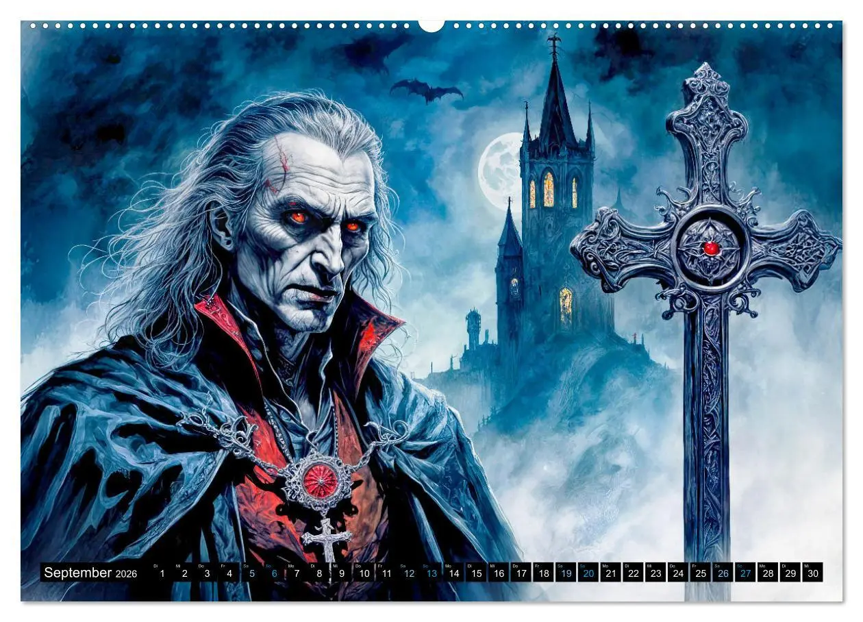 Bild: 9783457259375 | Finsternis der Vampire - Mystischer düsterer Fantasy Kalender...