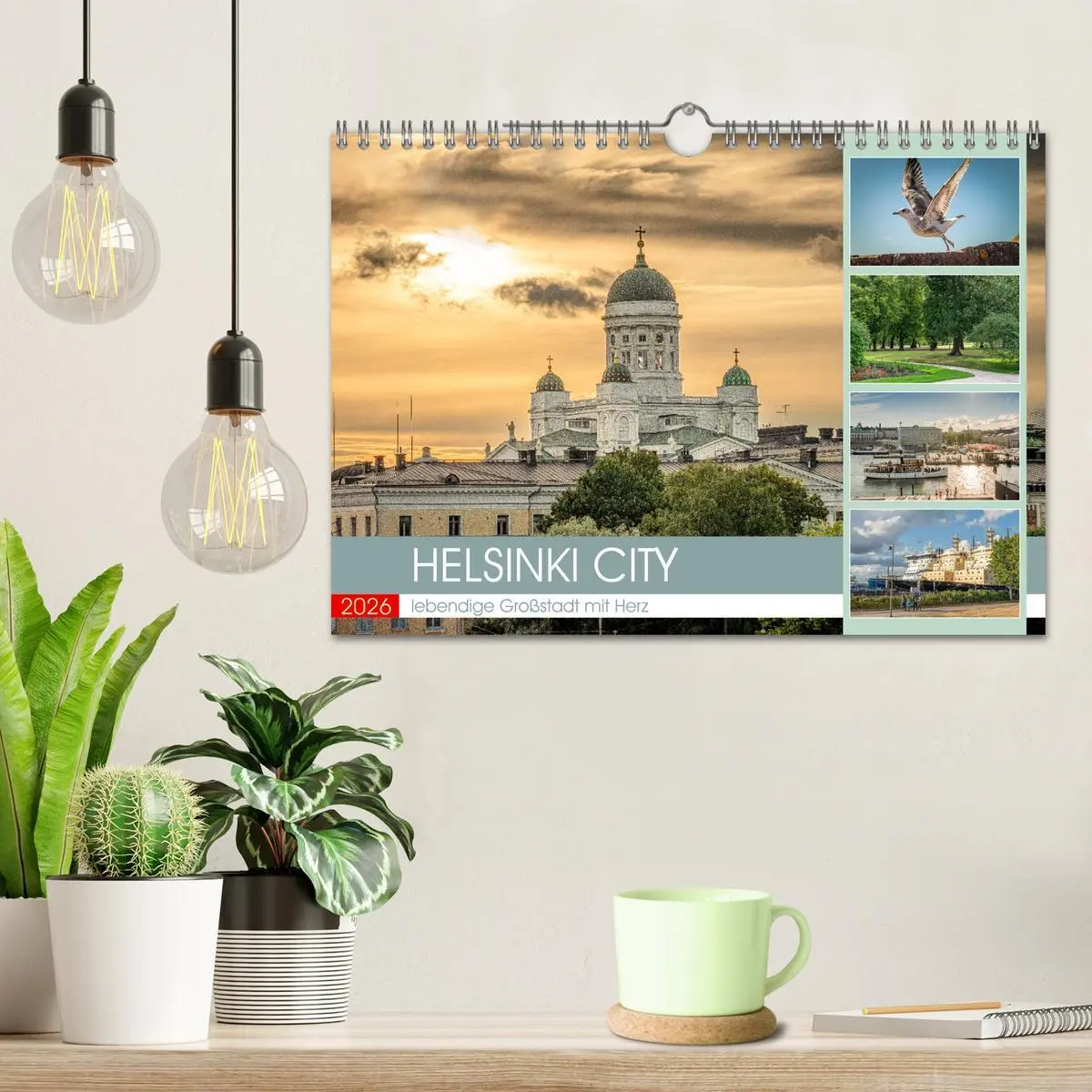 Bild: 9783457569375 | HELSINKI CITY (Wandkalender 2026 DIN A4 quer), CALVENDO Monatskalender
