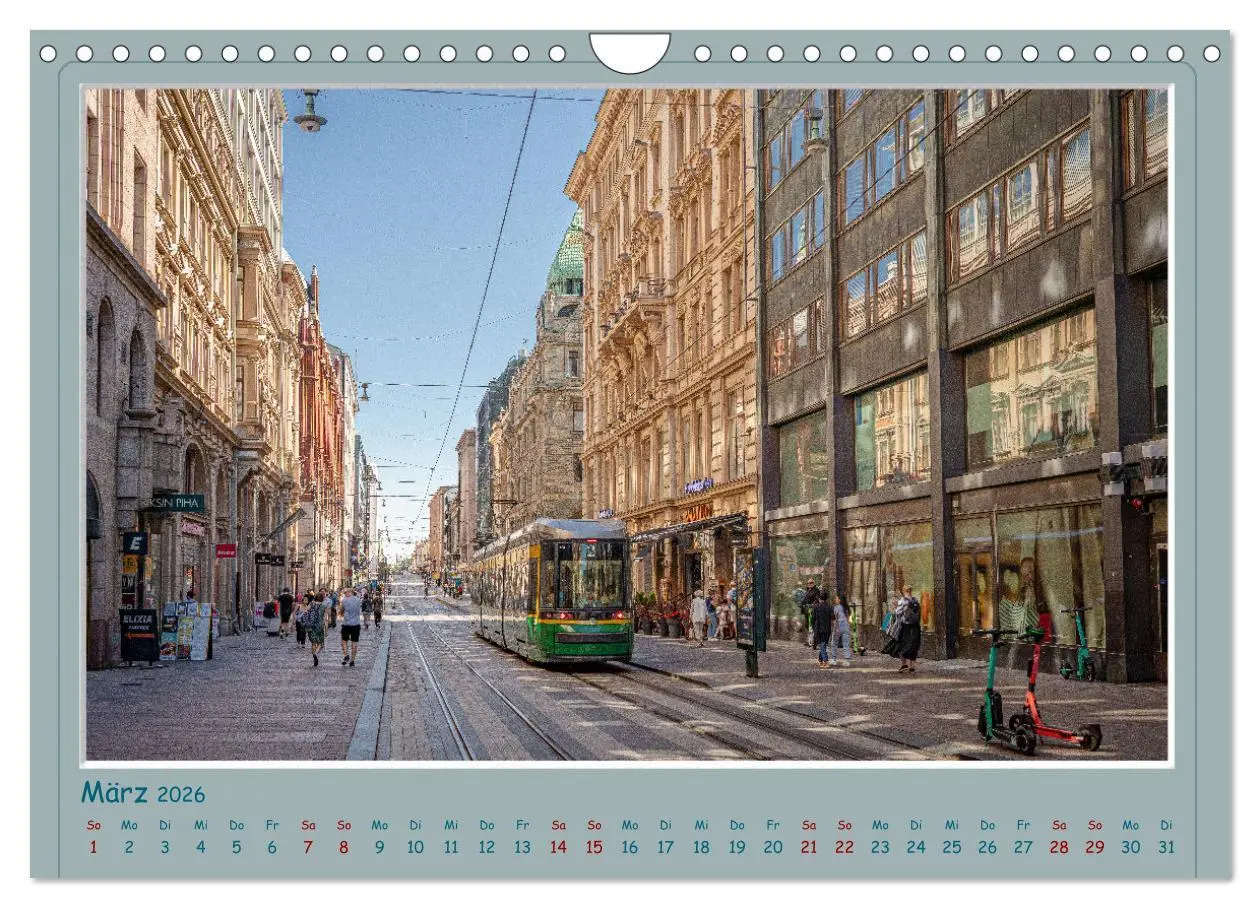 Bild: 9783457569375 | HELSINKI CITY (Wandkalender 2026 DIN A4 quer), CALVENDO Monatskalender