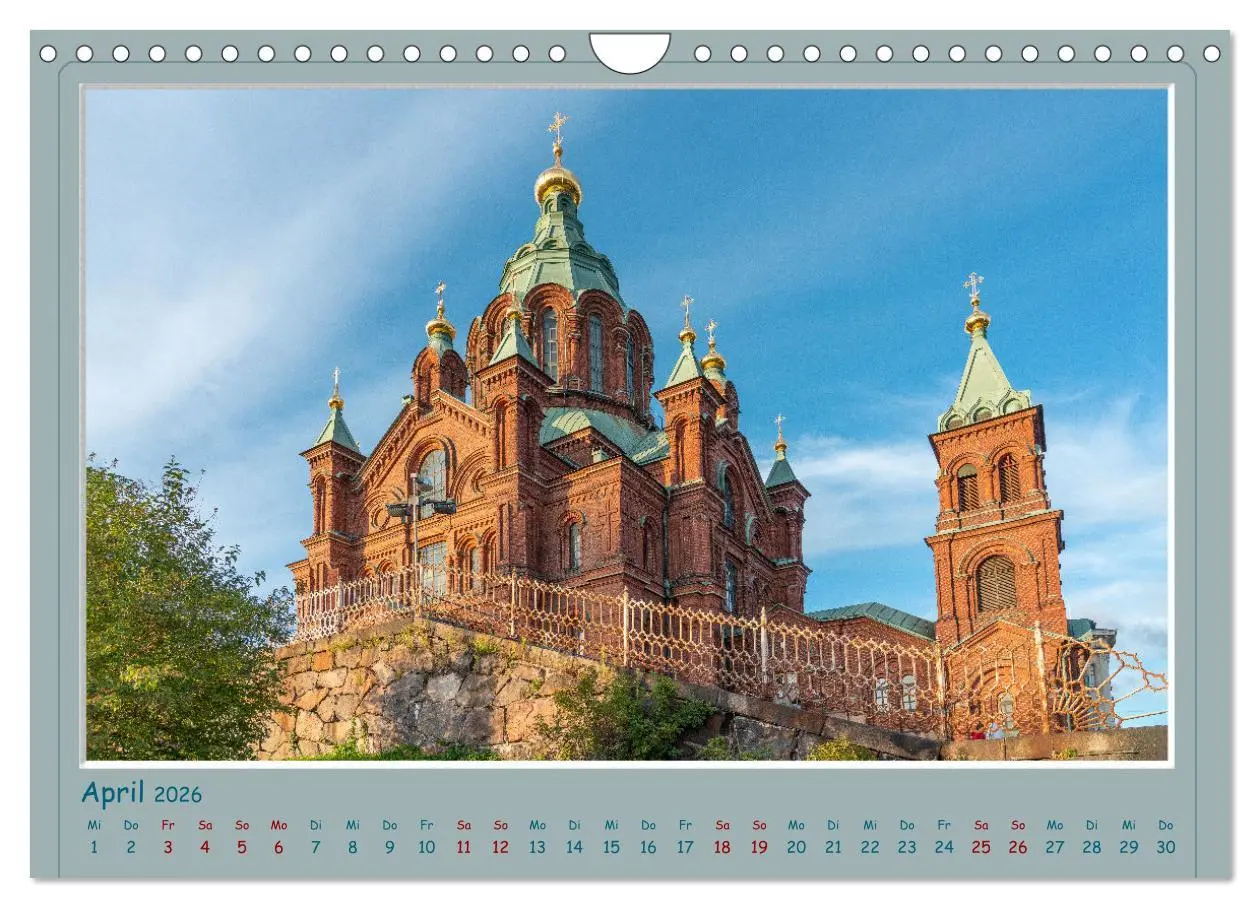 Bild: 9783457569375 | HELSINKI CITY (Wandkalender 2026 DIN A4 quer), CALVENDO Monatskalender
