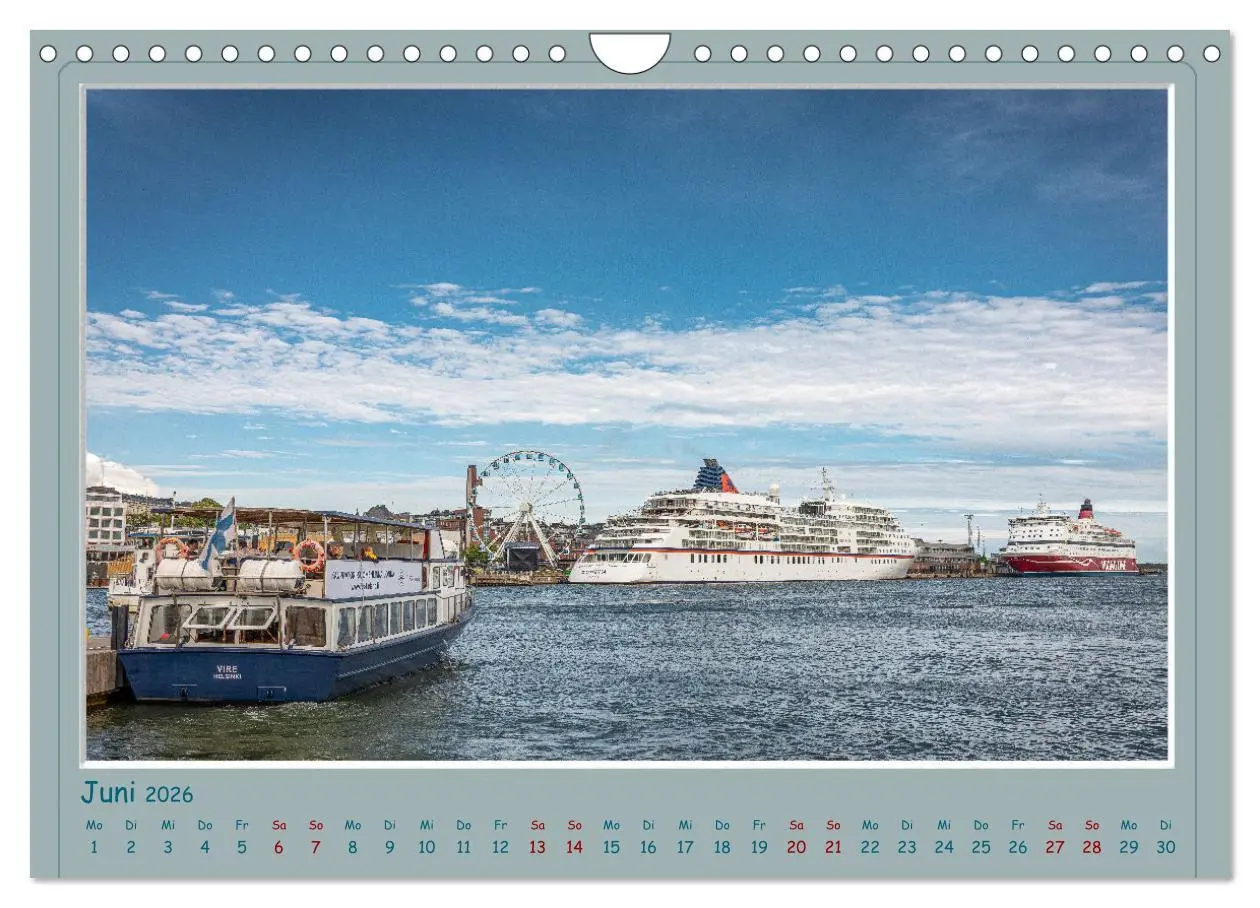 Bild: 9783457569375 | HELSINKI CITY (Wandkalender 2026 DIN A4 quer), CALVENDO Monatskalender