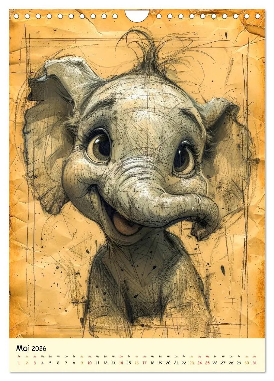 Bild: 9783516279375 | Meine lustigen Tiere (Wandkalender 2026 DIN A4 hoch), CALVENDO...