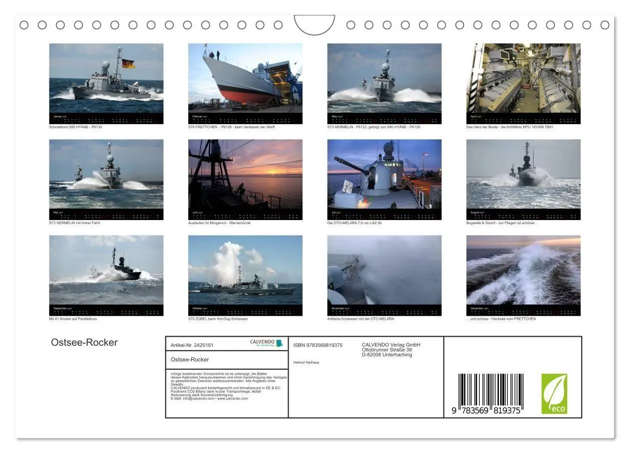 Bild: 9783569819375 | Ostsee-Rocker (Wandkalender 2027 DIN A4 quer), CALVENDO Monatskalender