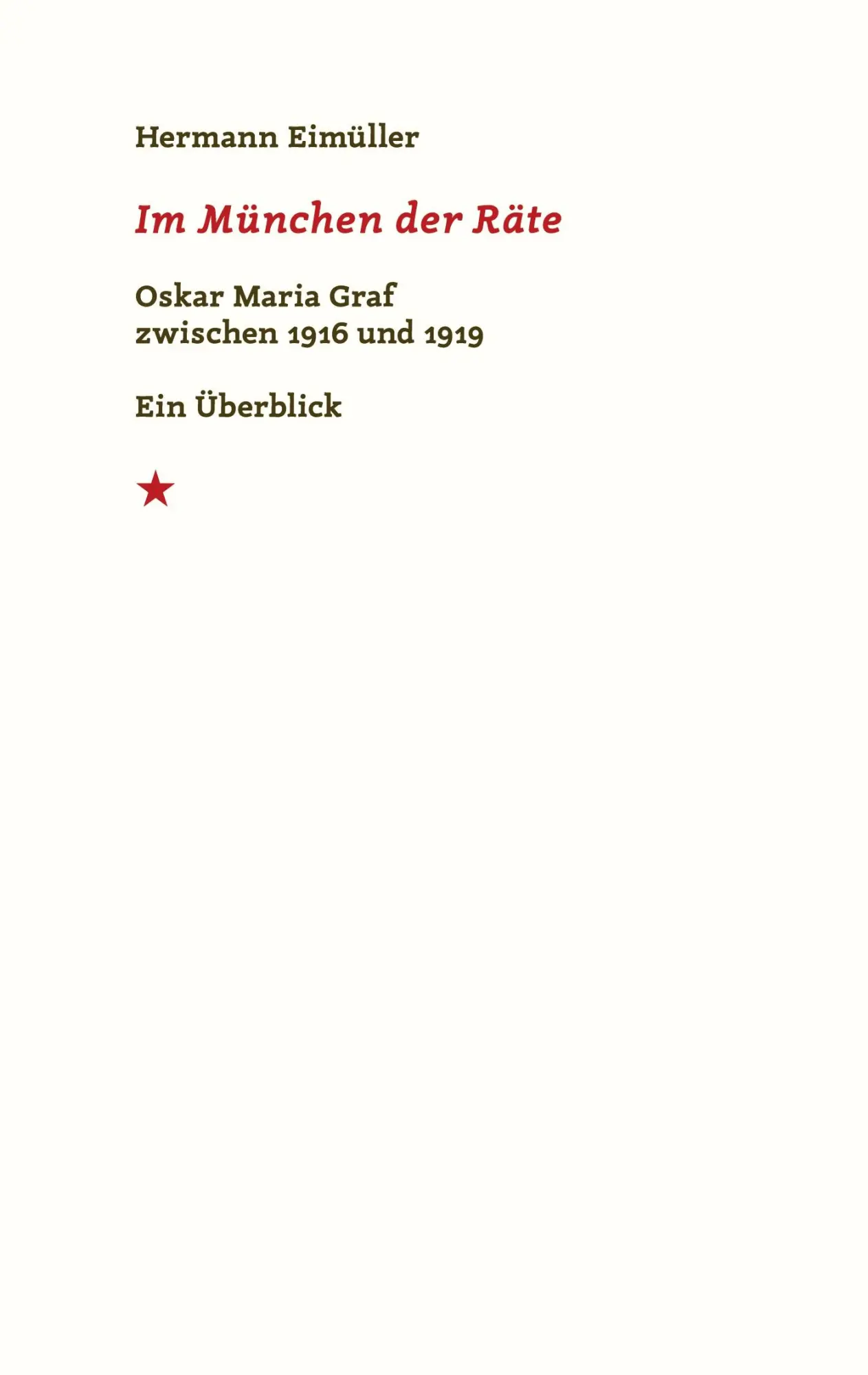 Cover: 9783695169375 | Im München der Räte | Hermann Eimüller | Taschenbuch | 40 S. | Deutsch