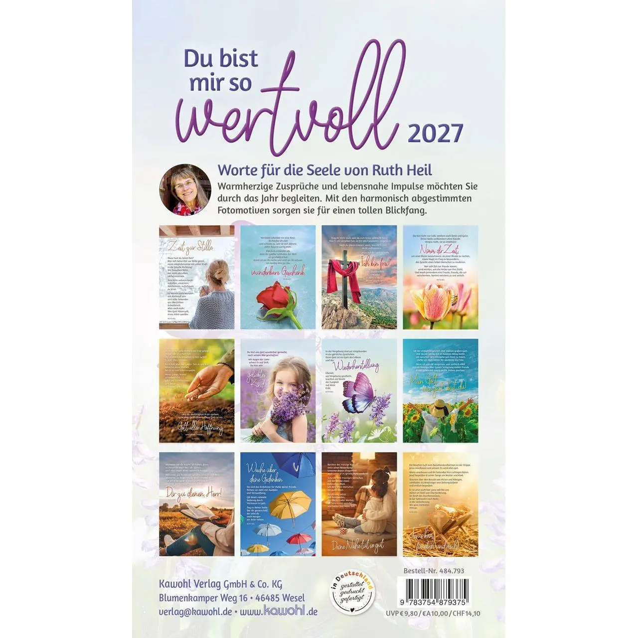 Bild: 9783754879375 | Du bist mir so wertvoll 2027 | Postkarten-Kalender von Ruth Heil