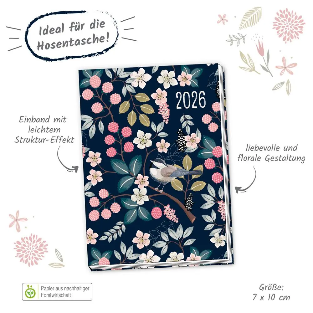 Bild: 4251901509475 | Trötsch Taschenkalender A7 Nature 2026 | Mini-Terminkalender | KG