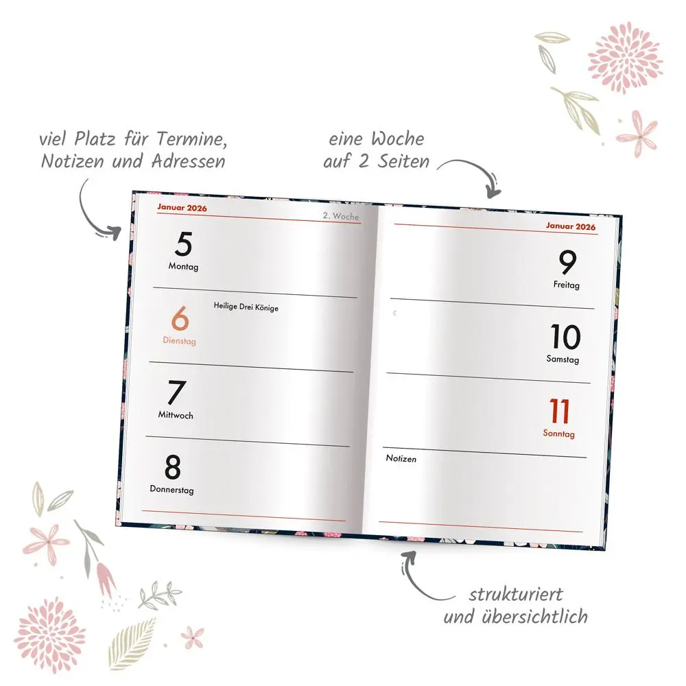 Bild: 4251901509475 | Trötsch Taschenkalender A7 Nature 2026 | Mini-Terminkalender | KG