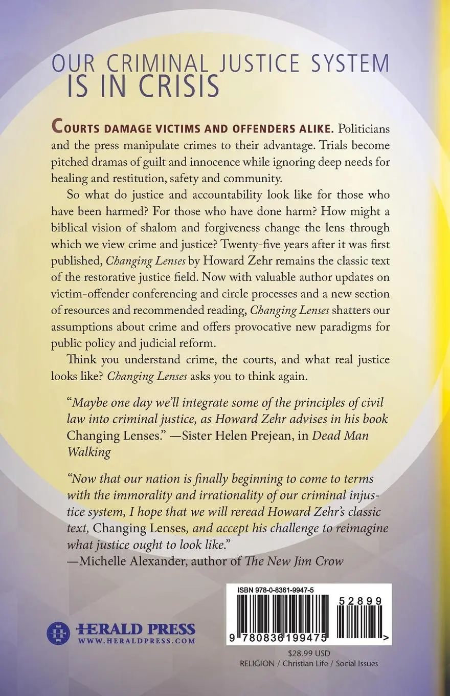 Rückseite: 9780836199475 | Changing Lenses | Restorative Justice for Our Times (Anniversary)