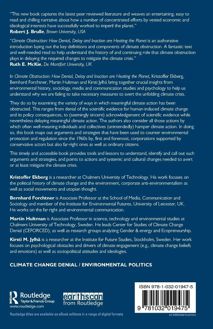 Rückseite: 9781032019475 | Climate Obstruction | Kristoffer Ekberg (u. a.) | Taschenbuch | 2022