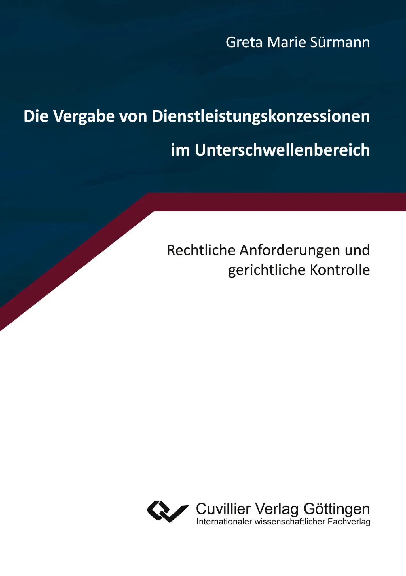 Cover: 9783689529475 | Die Vergabe von Dienstleistungskonzessionen im...