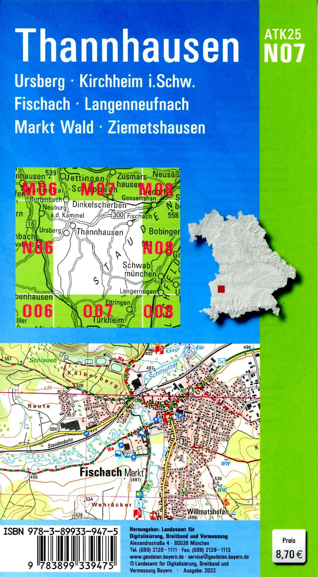 Bild: 9783899339475 | Thannhausen 1 : 25 000 | Digitalisierung | (Land-)Karte | Deutsch