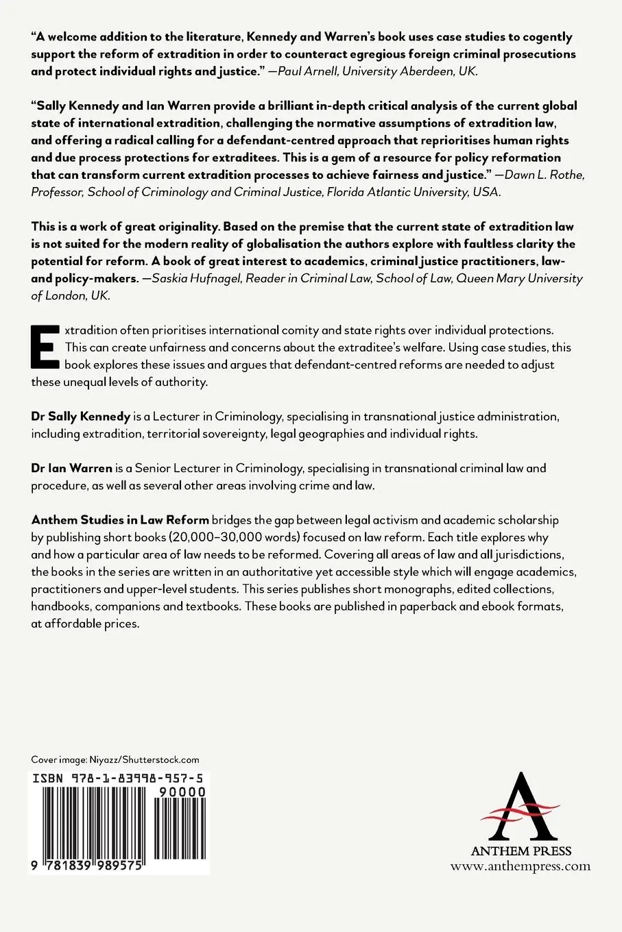Rückseite: 9781839989575 | Reforming International Extradition | Sally Kennedy (u. a.) | Buch