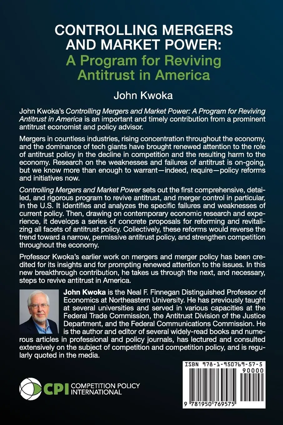 Rückseite: 9781950769575 | Controlling Mergers and Market Power | John Kwoka | Taschenbuch | 2020