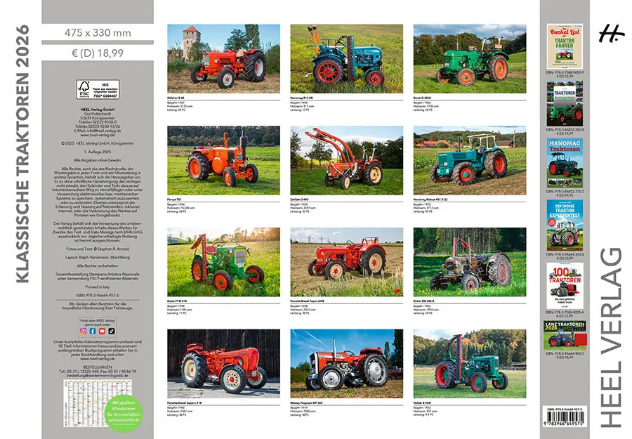 Bild: 9783966649575 | Klassische Traktoren Kalender 2026 | Frank Lutzebäck | Kalender | 2026