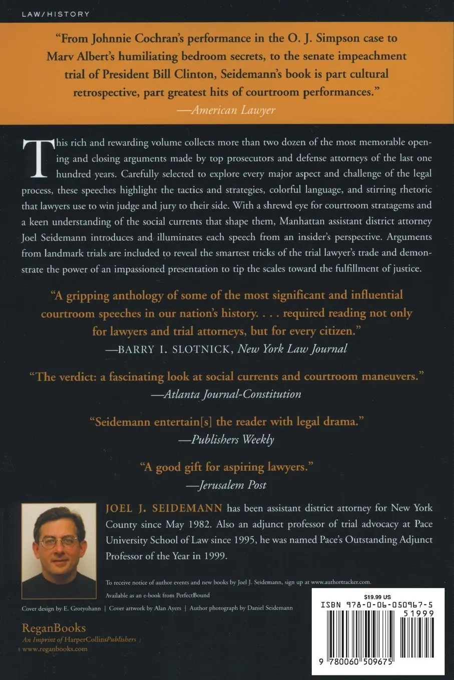 Rückseite: 9780060509675 | In the Interest of Justice | Joel Seidemann | Taschenbuch | Englisch