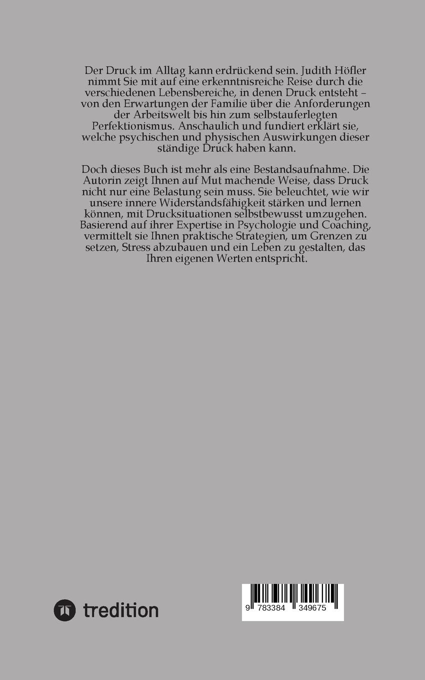 Rückseite: 9783384349675 | Wenn der Druck steigt | Judith Höfler | Taschenbuch | 104 S. | Deutsch