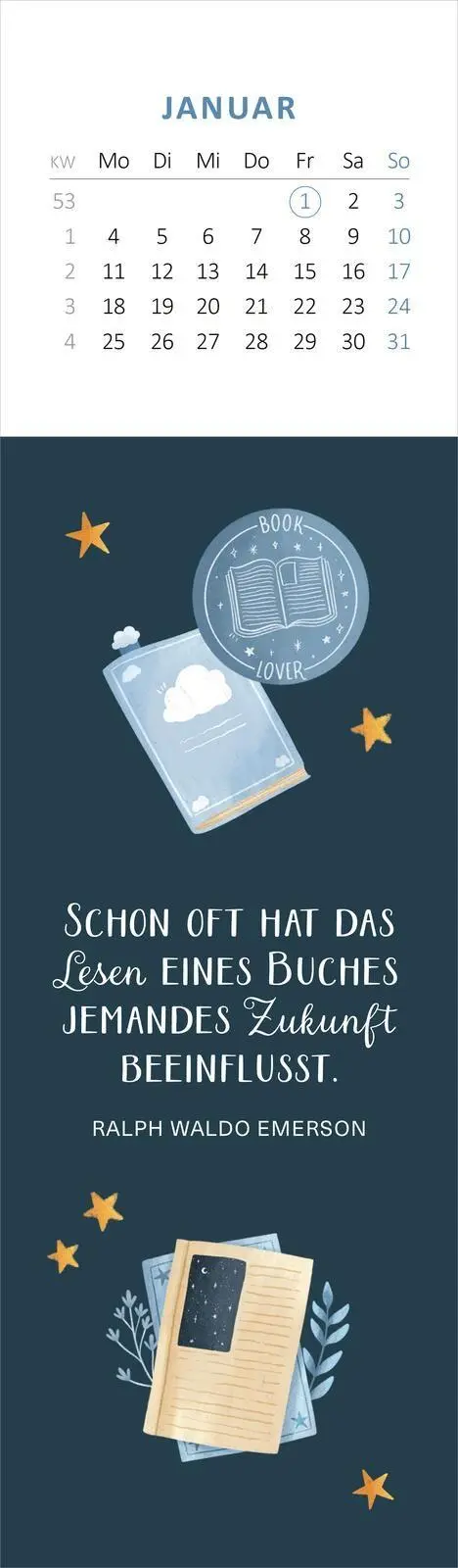Bild: 4014489139775 | Lesezeichenkalender Bücherliebe 2027 | Dan Lin | Kalender | 26 S.