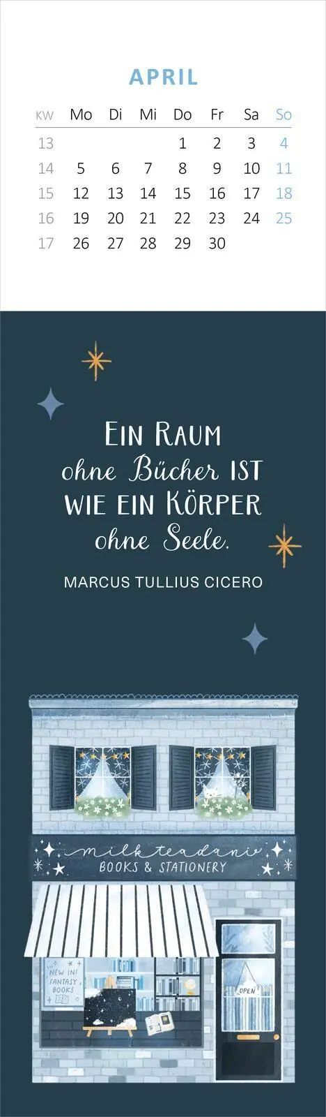 Bild: 4014489139775 | Lesezeichenkalender Bücherliebe 2027 | Dan Lin | Kalender | 26 S.
