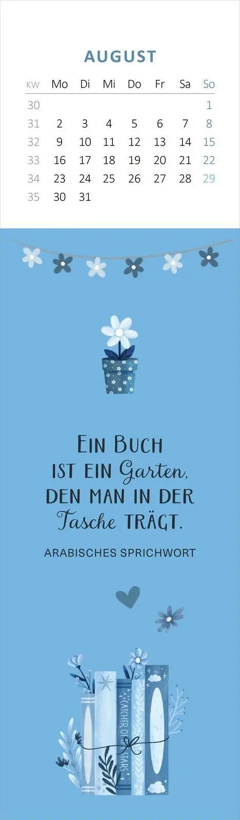 Bild: 4014489139775 | Lesezeichenkalender Bücherliebe 2027 | Dan Lin | Kalender | 26 S.