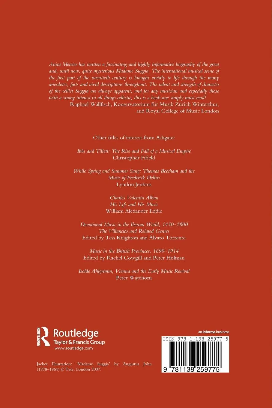 Rückseite: 9781138259775 | Guilhermina Suggia | Cellist | Anita Mercier | Taschenbuch | Englisch