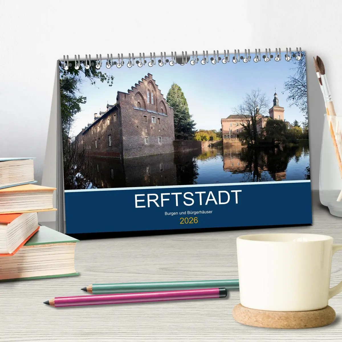 Bild: 9783457839775 | ERFTSTADT - Burgen und Bürgerhäuser (Tischkalender 2026 DIN A5...