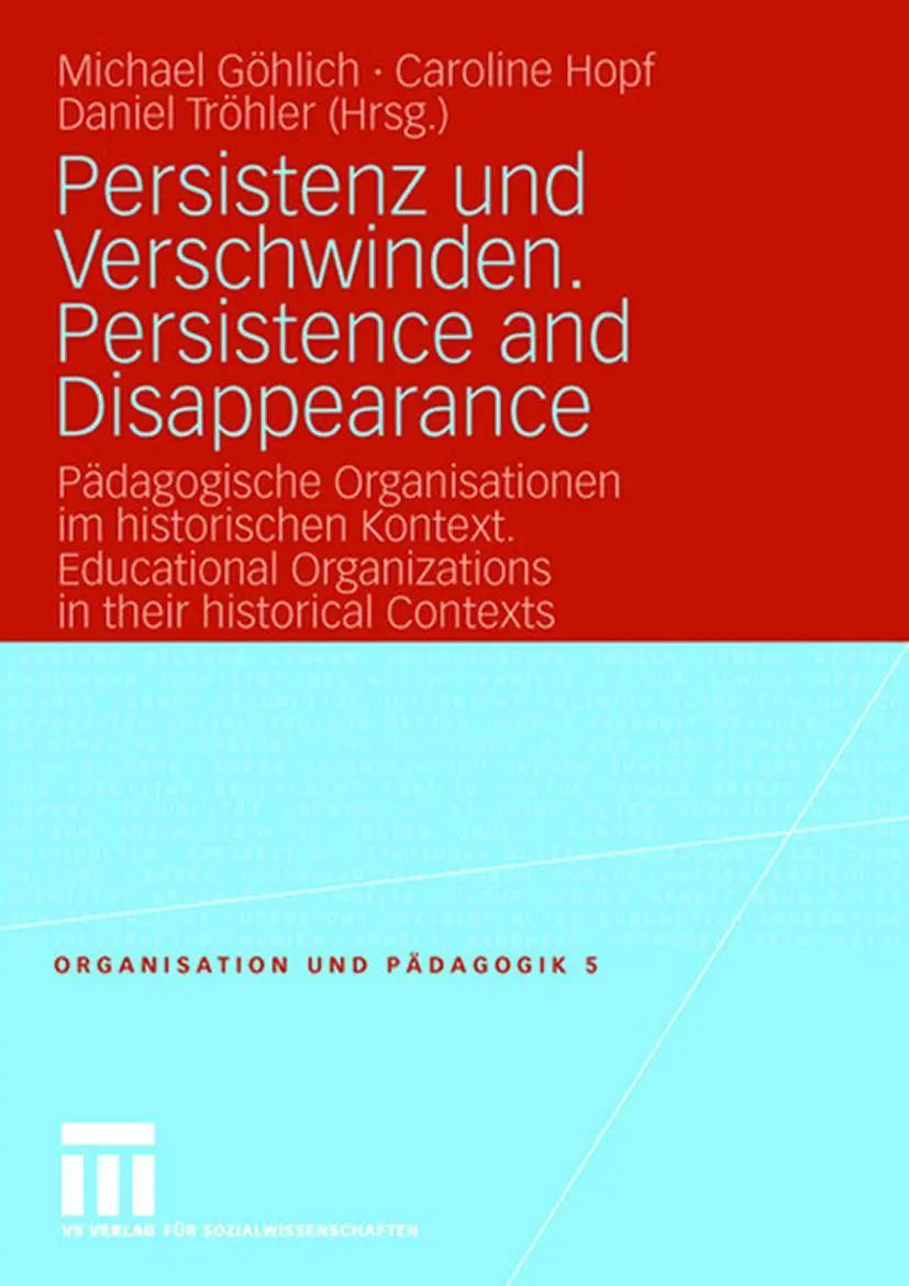 Cover: 9783531159775 | Persistenz und Verschwinden. Persistence and Disappearance | Buch