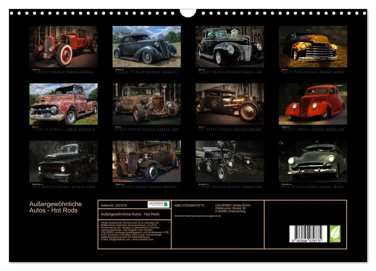 Bild: 9783594079775 | Außergewöhnliche Autos - Hot Rods (Wandkalender 2027 DIN A3 quer),...