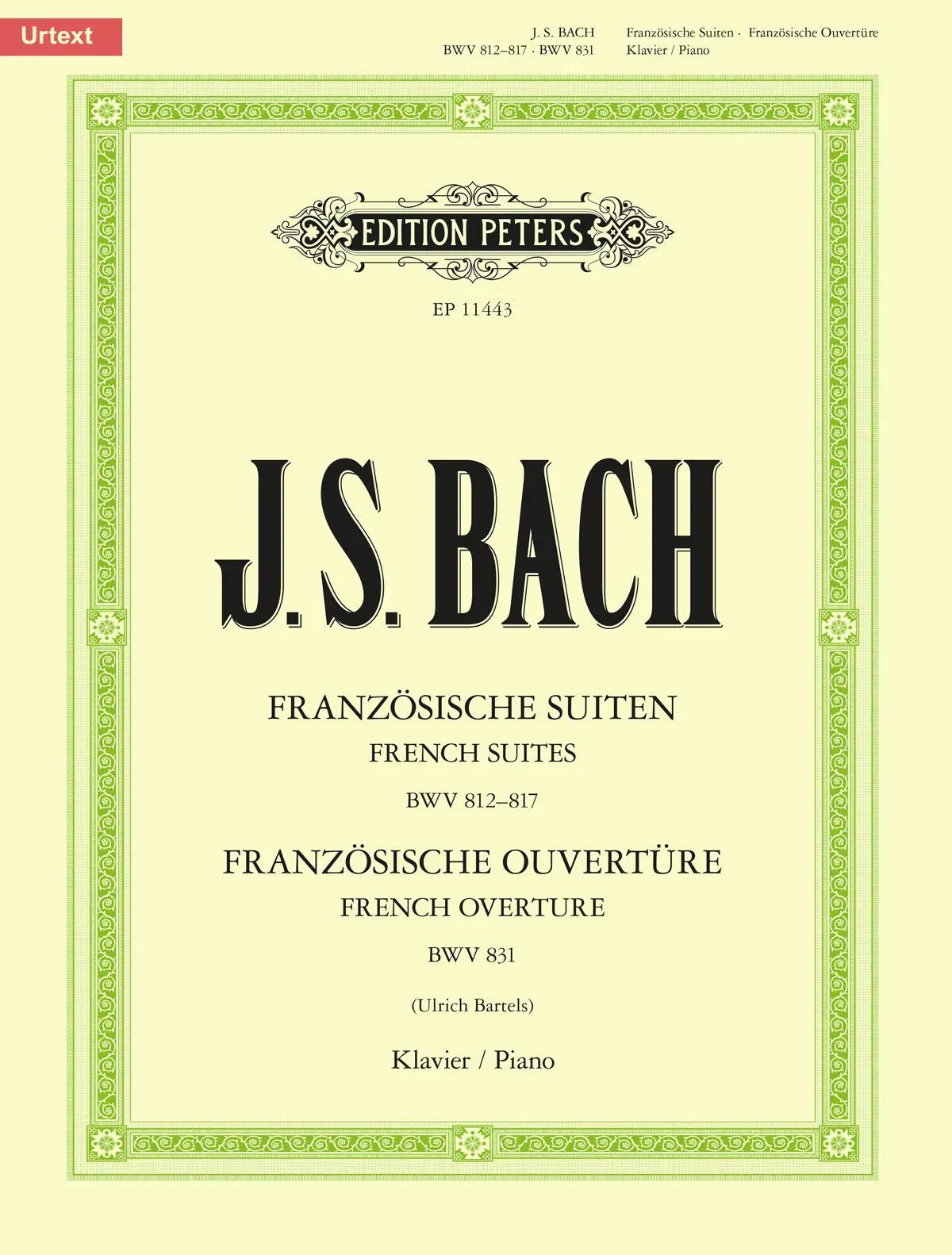 Cover: 9790014119775 | Französische Suiten BWV 812-817 / Französische Ouvertüre BWV 831