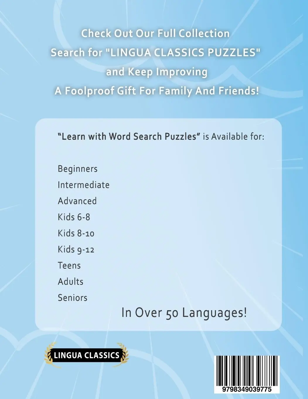 Rückseite: 9798349039775 | LEARN ENGLISH WITH WORD SEARCH PUZZLES FOR BEGINNERS - Discover How...