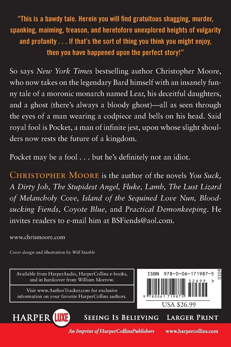 Rückseite: 9780061719875 | Fool | Christopher Moore | Taschenbuch | Kartoniert / Broschiert